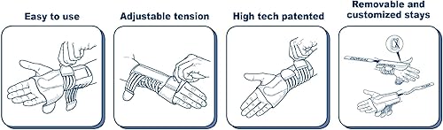 Miniatura 4 de m-brace Air v-136reMuñequera Derecho extra, Negro