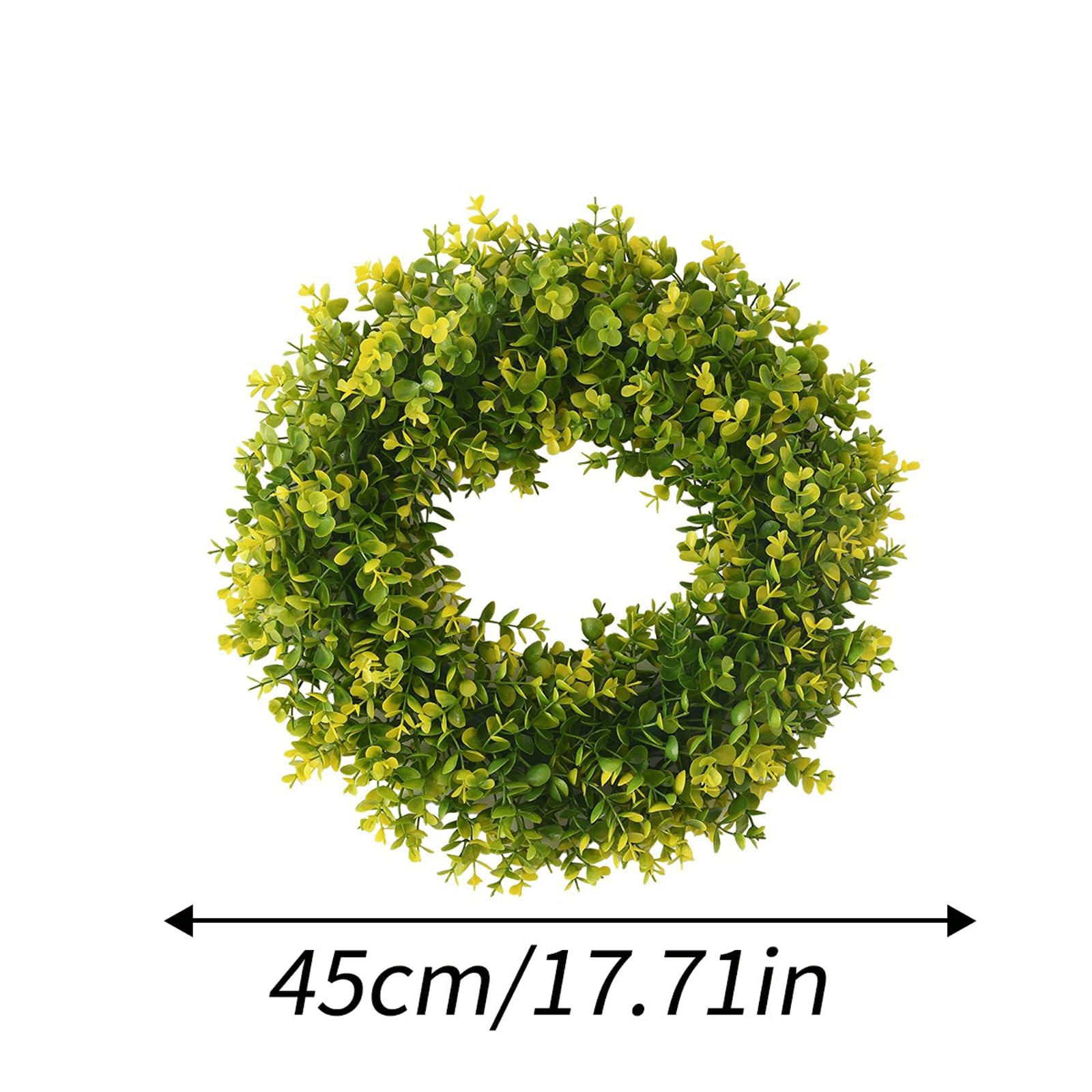 Ghirlanda di benvenuto per porta d'ingresso, ghirlanda di eucalipto artificiale, decorazione primaverile ed estiva per porta d'ingresso, ghirlanda di piante finte per porta d'ingresso