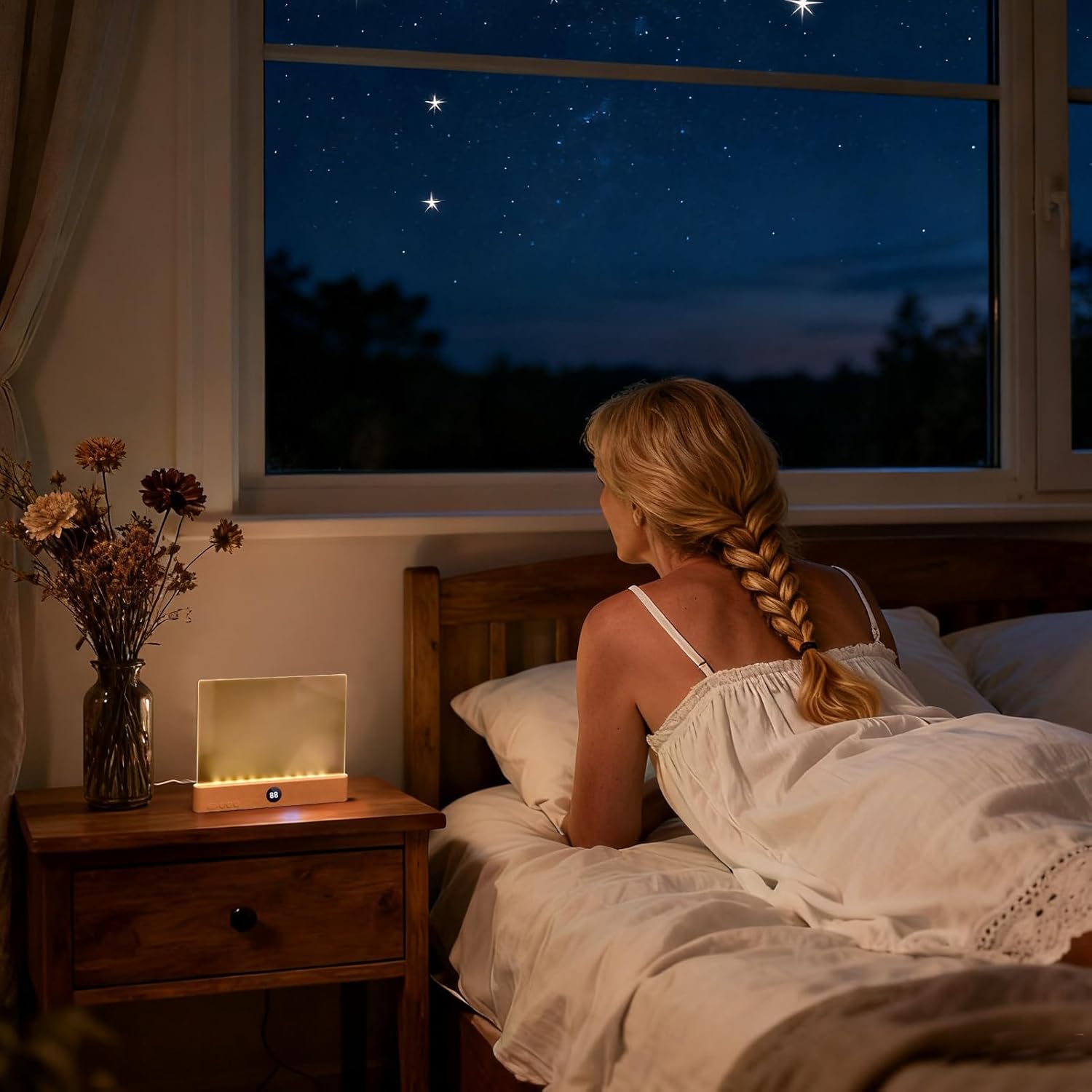 Flat Book Lamp, LED Reading Lamp with Night Light, Dimmable in 3 Colours and Lamps with Timer, Portable Book for Reading Night, for Bedroom, Library, Work, Camping, Travel