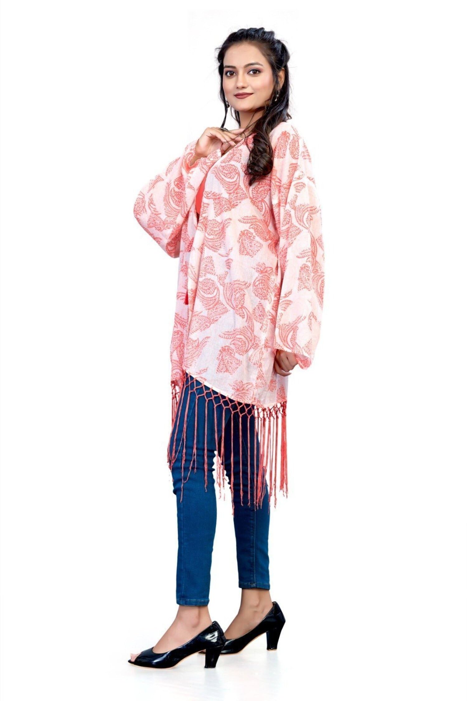 Coquet Women’s Cotton Printed Sheer/Short Kaftan – Lightweight Ethnic Wear with Elegant Print, Comfortable Daily & Casual Outfit-image-21