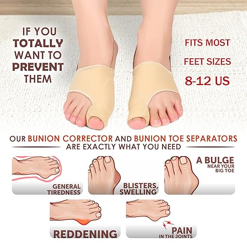 Miniatura 9 de Corrector de juanetes para mujeres y hombres y separadores de dedos de juanetes, ortopédico eficaz con férula de juanetes, enderezador de dedo gordo