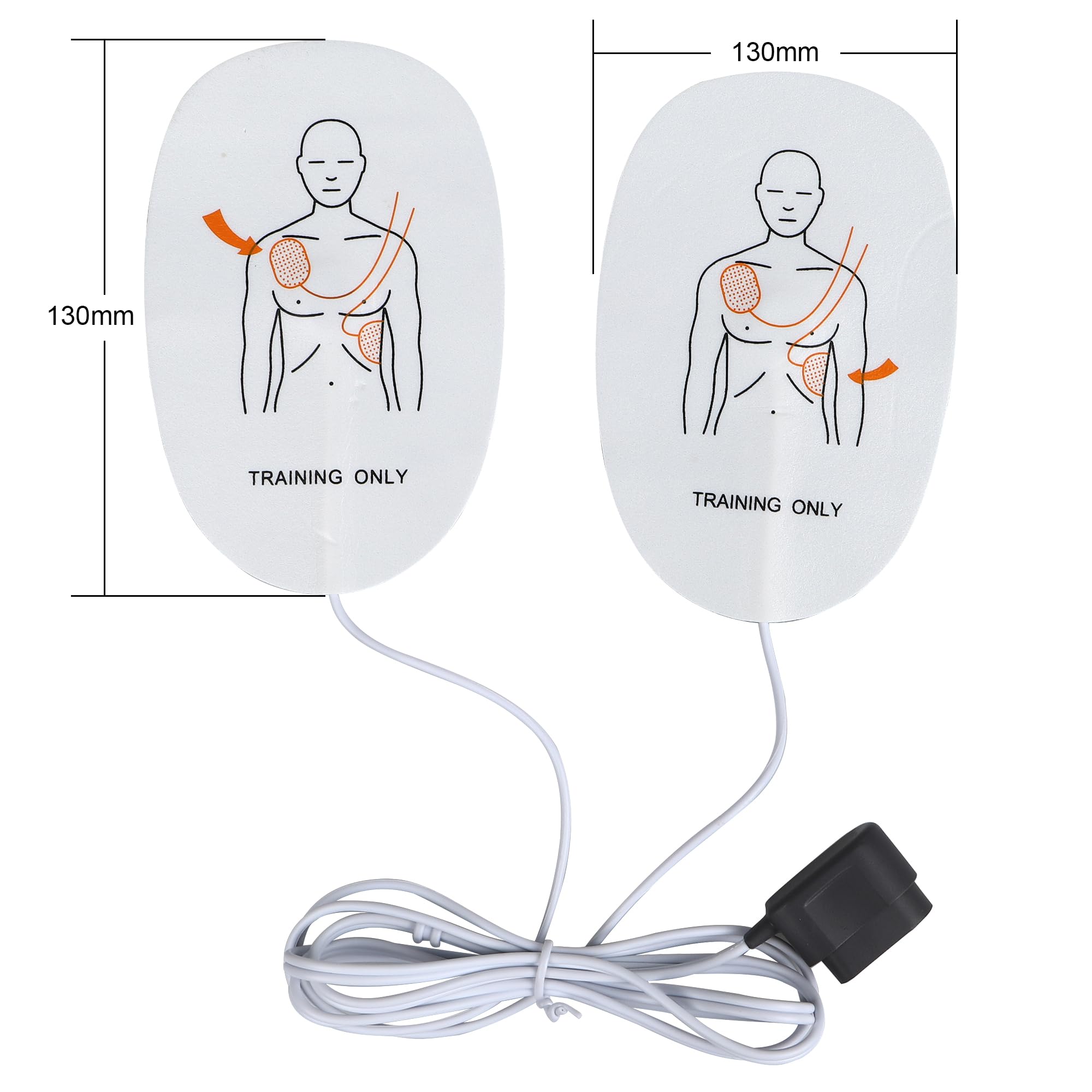 Almohadillas de electrodos de entrenamiento para DEA para adultos XFT-120G, almohadillas de repuesto para entrenamiento de desfibrilación (paquete de 1)