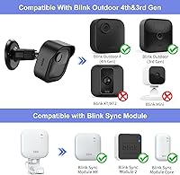 Vista 2 de Blink Outdoor 4 (4.ª generación) - Soporte de pared, cubierta protectora resistente a la intemperie y montaje ajustable de 360 grados con soporte