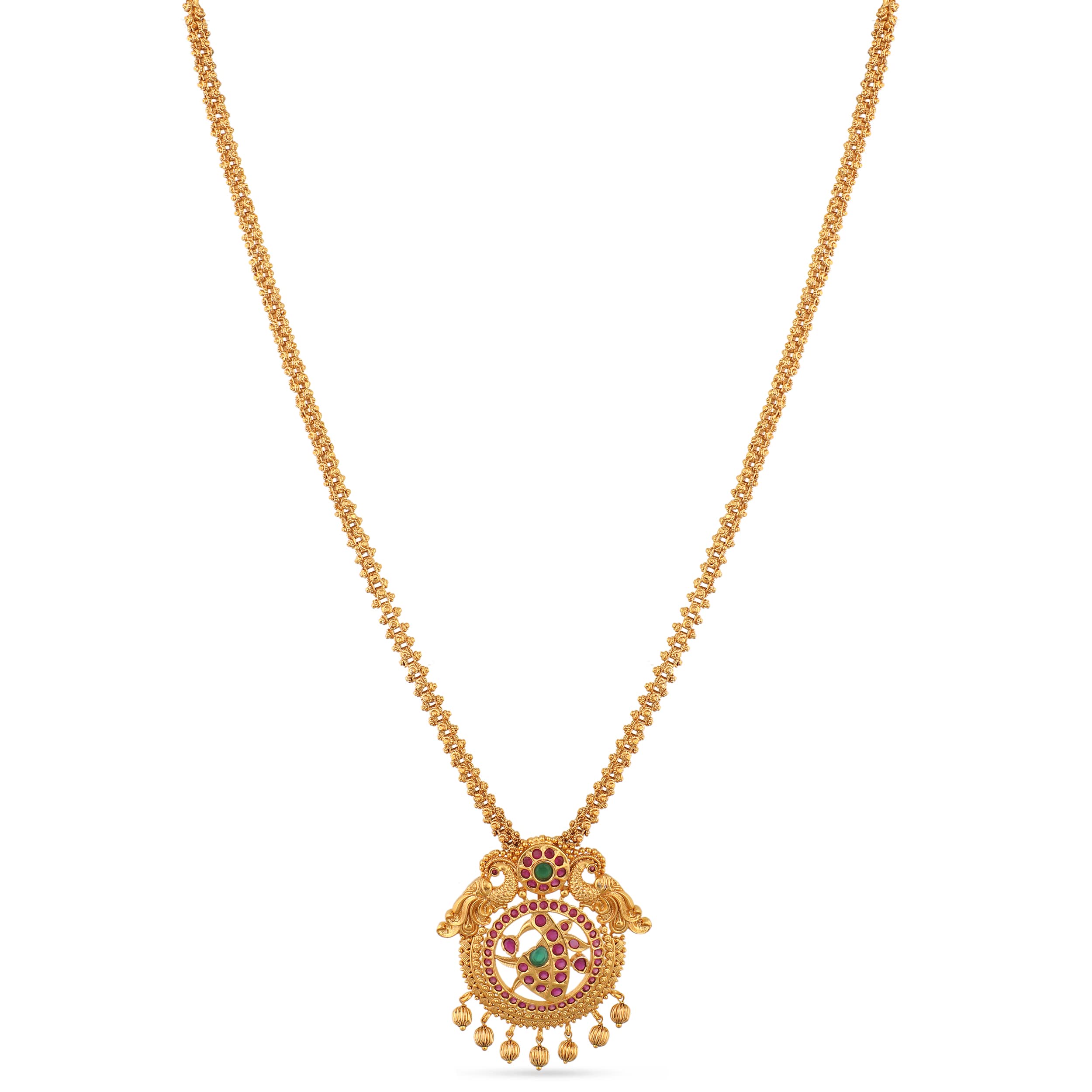 TARINIKAAntique Premium Gold Plated Pendant Necklace Set for Women - Brass Alloy Cubic Zirconia(CZ) Indian Jewelry with Earring, Bollywood Fashion Jewelry Gift