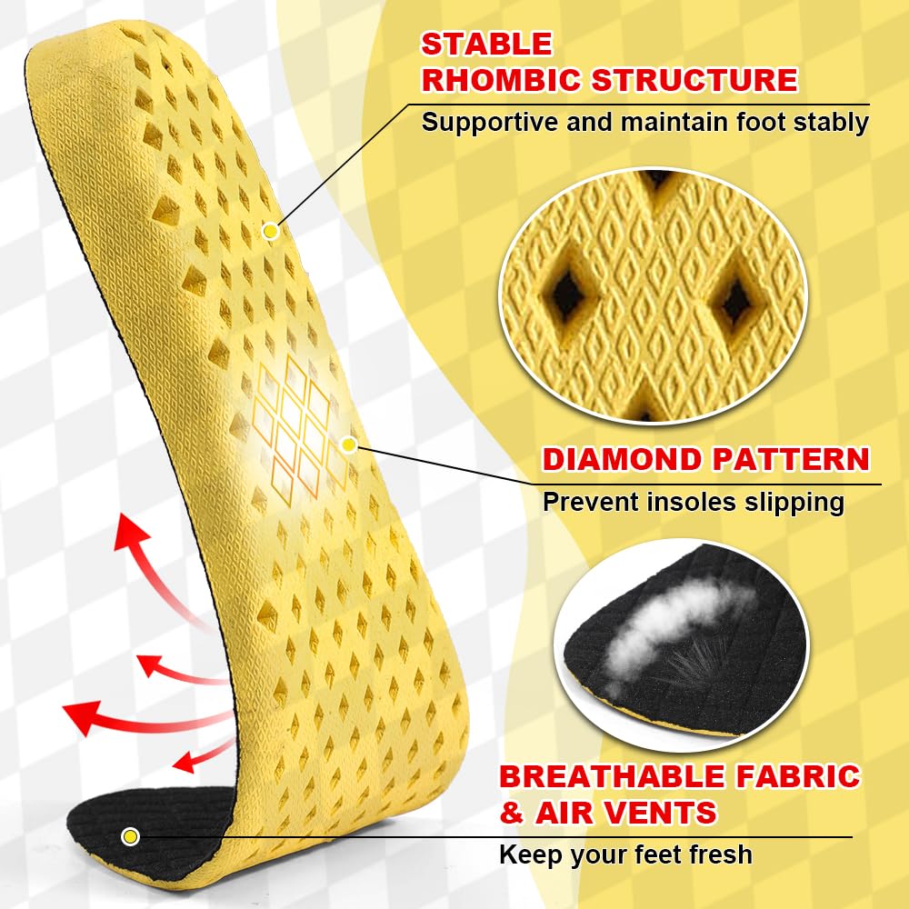 Amazon.com: XINIFOOT Breathable Height Increase Insoles, 1.5cm/2.5