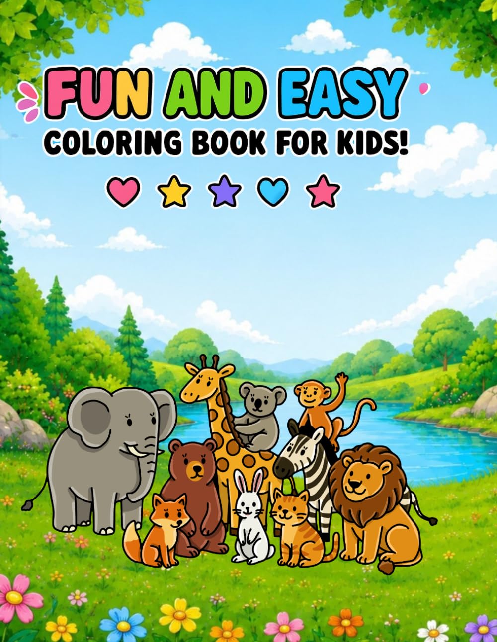 Fun and easy coloring book for kids