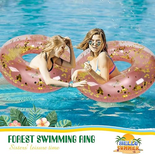 Miniatura 5 de 2 anillos de natación hawaianos para adultos, anillo de piscina, flotador, flotador, verano, playa, balsa de natación, suministros de decoración de