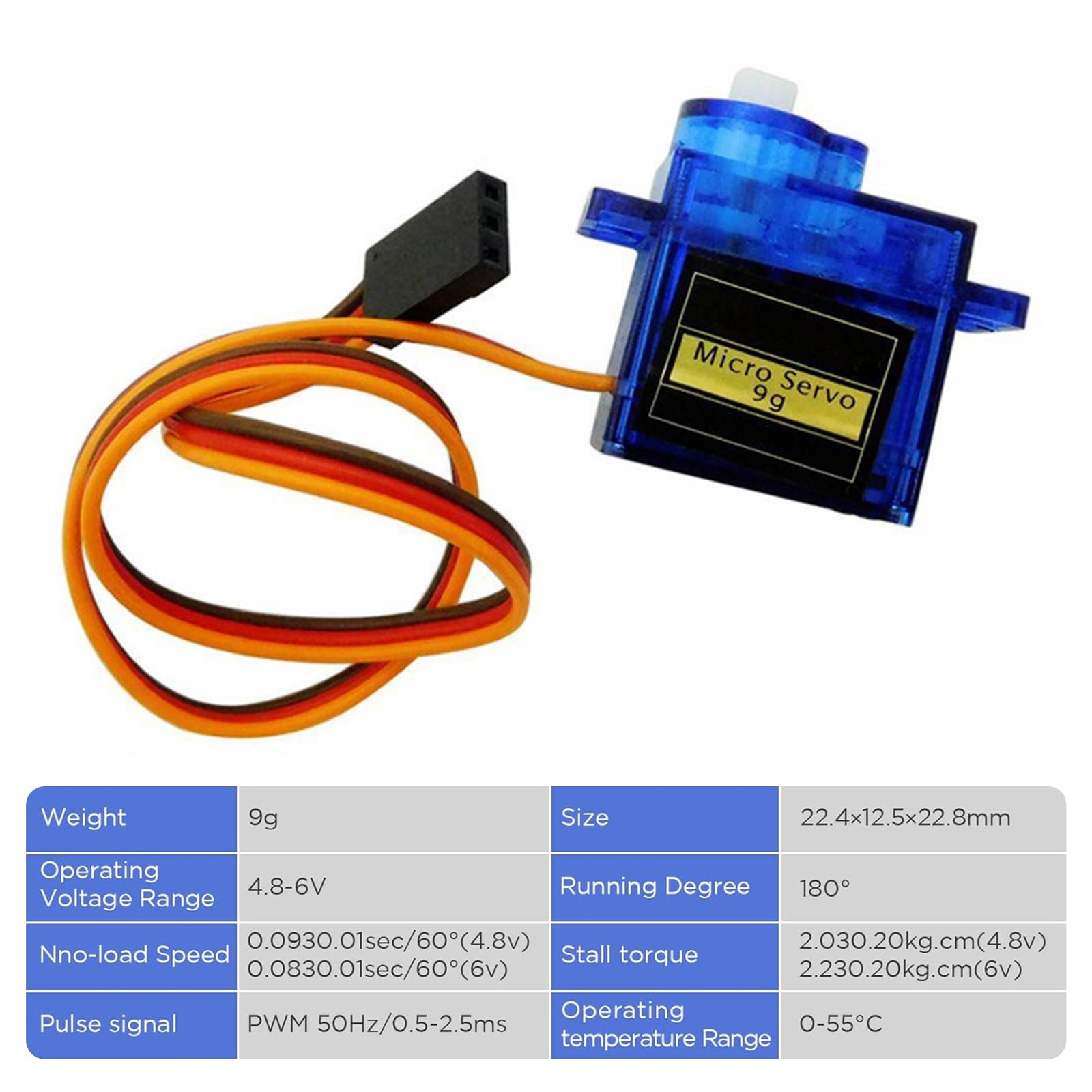 Miuzei SG90 9G Micro Servo motor voor RC robot arm/hand/lopen