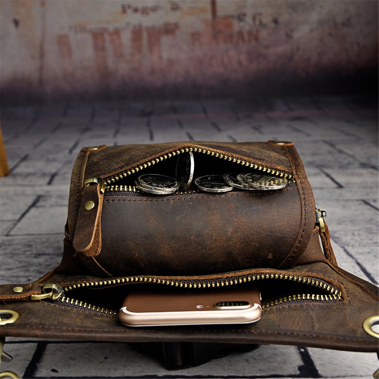Riñonera Pierna Bolso Bandolera pequeño, Bolso de Viaje, riñonera, Bolsa for Pierna.(Green)
