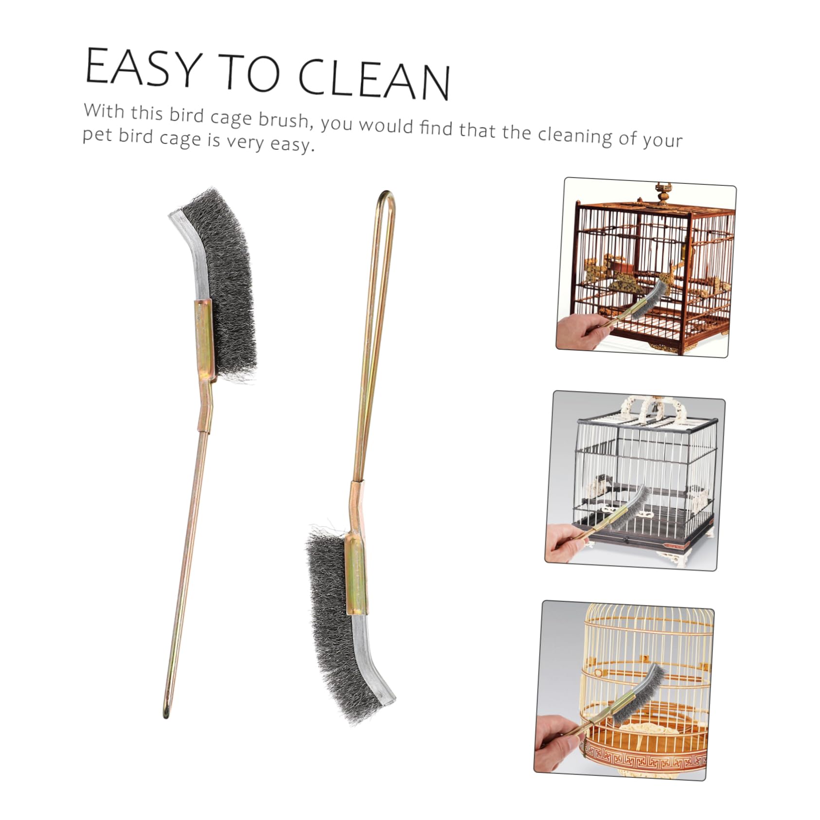 Cage Cleaning Supplies 3-Piece Long Handle Bird Cage Cleaning Brush Set ...