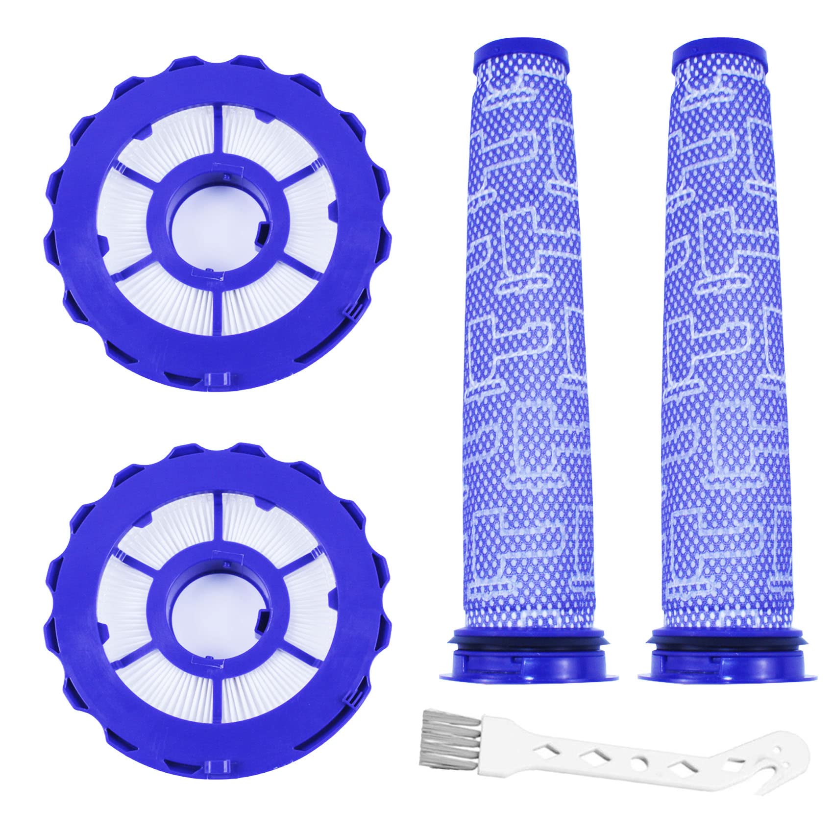TJHAPF Staubsaugerfilter, kompatibel mit Dyson V7, V8 Animal und Absolute schnurlosem Staubsauger, 3 Nachfilter, 3 Vorfilter, vergleichbar mit Teil 965661-01 und 967478-01 (DC40 x 2), 6 Stück