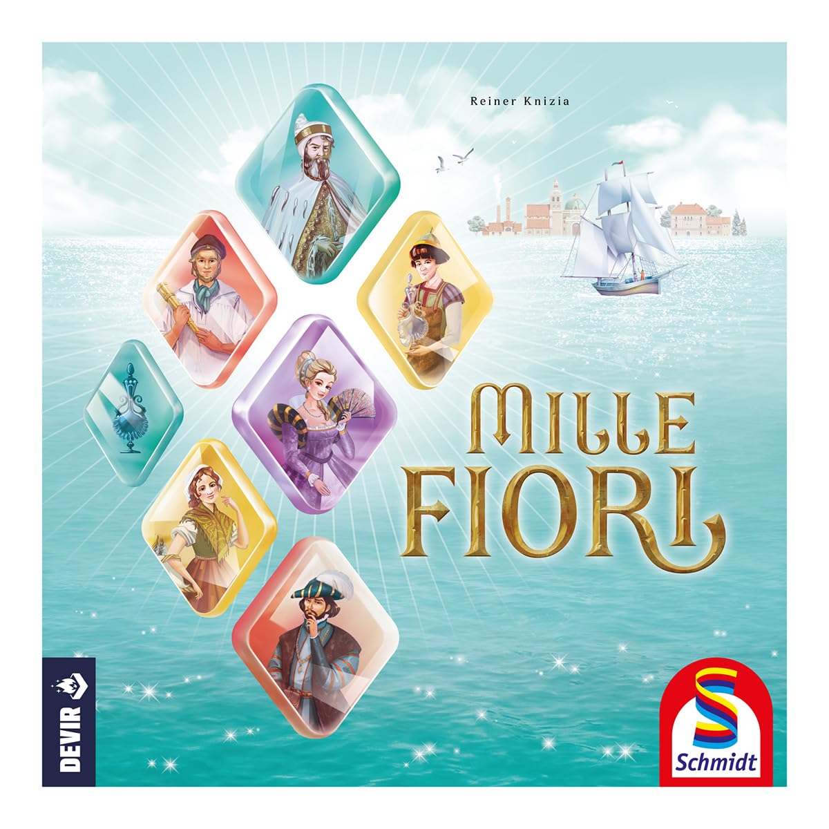 DEVIR - Mille Fiori, Jeu de Société Ingénieux Avec Amis et Famille, 10 Ans et Plus (BGMILLEEC)