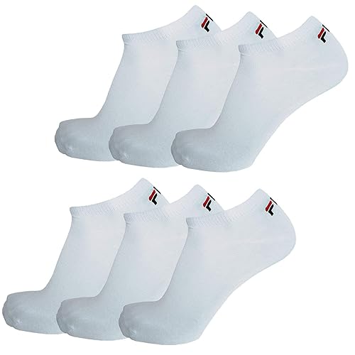 FILA 6 paires de chaussettes invisible sneaker socks unisexes 35-46 - plusieurs couleurs - 43-46 - Weiß