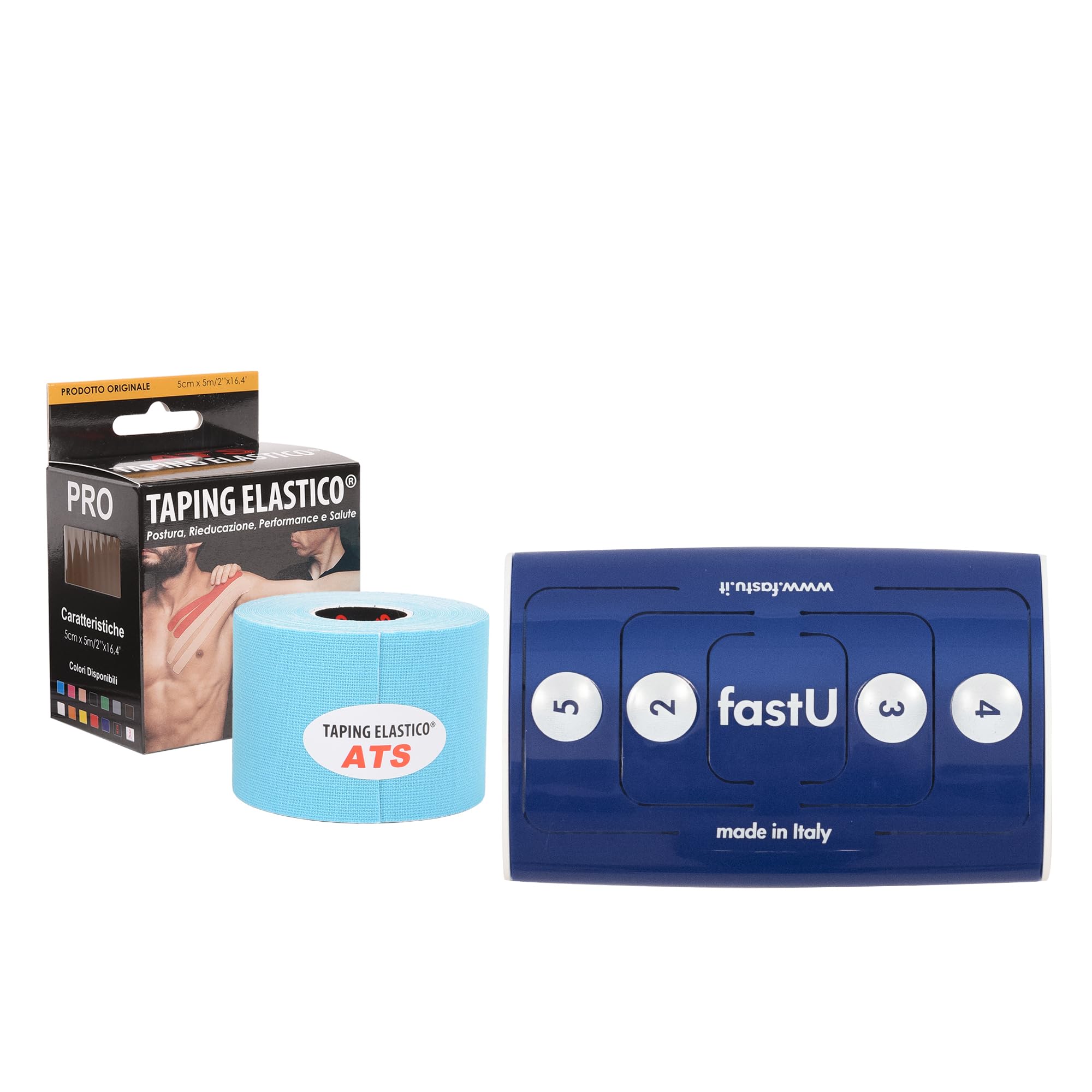 FastU - Cortador profesional para cinta elástica + 6 rollos de cinta deportiva ATS (6)
