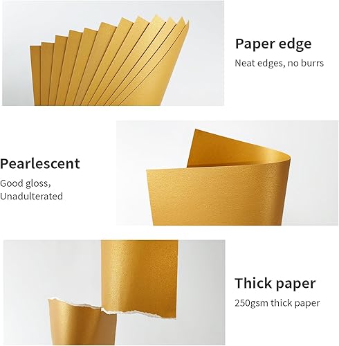 Vista 21 de 50 hojas de cartulina negra brillante de 8.5 x 11 pulgadas, papel brillante de 8.82 oz/m²/92 libras, papel de impresora de tarjetas para Negro