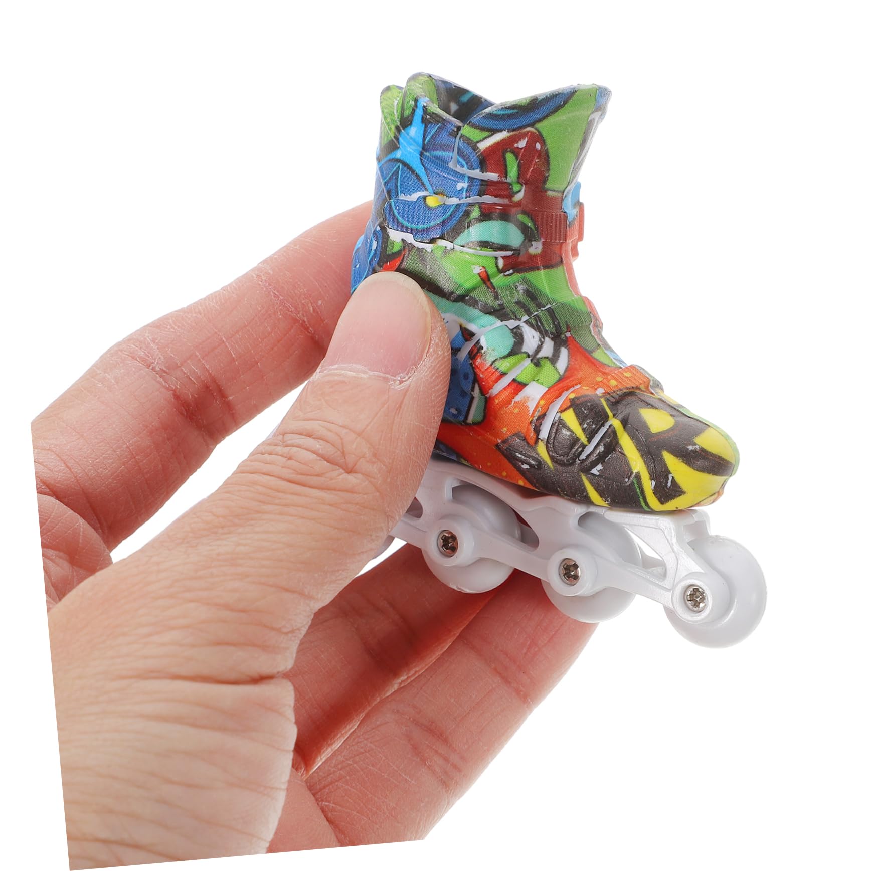 ifundom 2 Paar Fingerrollschuhe aus Kunststoff Realistisches Fingerskatel Spielzeug zur Fingerbeweglichkeit und Stressabbau Spielzeug für Schreibtisch Zufälliger Stil
