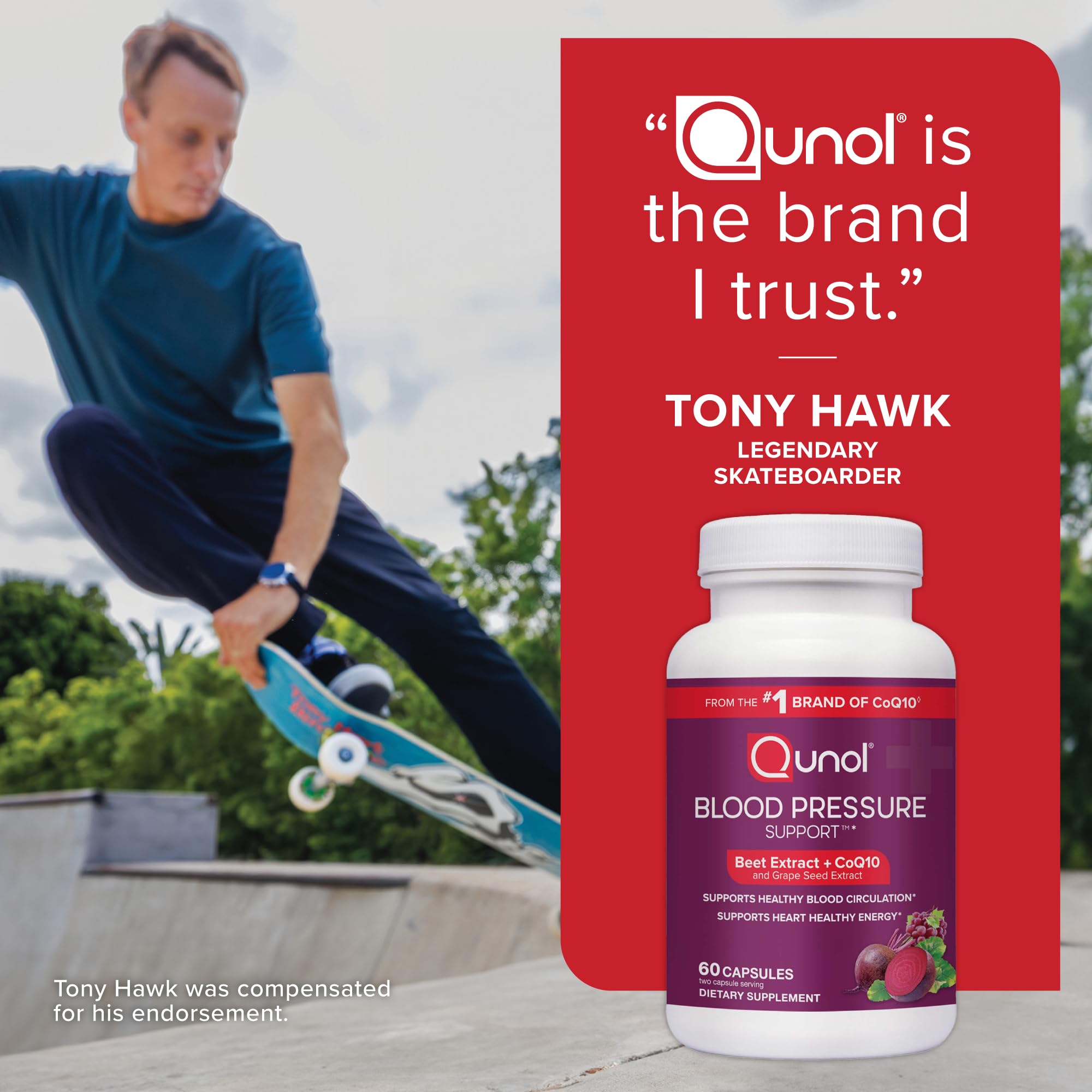 Qunol 3-in-1 Beet Roots Capsules with CoQ10, Blood Pressure Support, 60ct — Amazon image 8