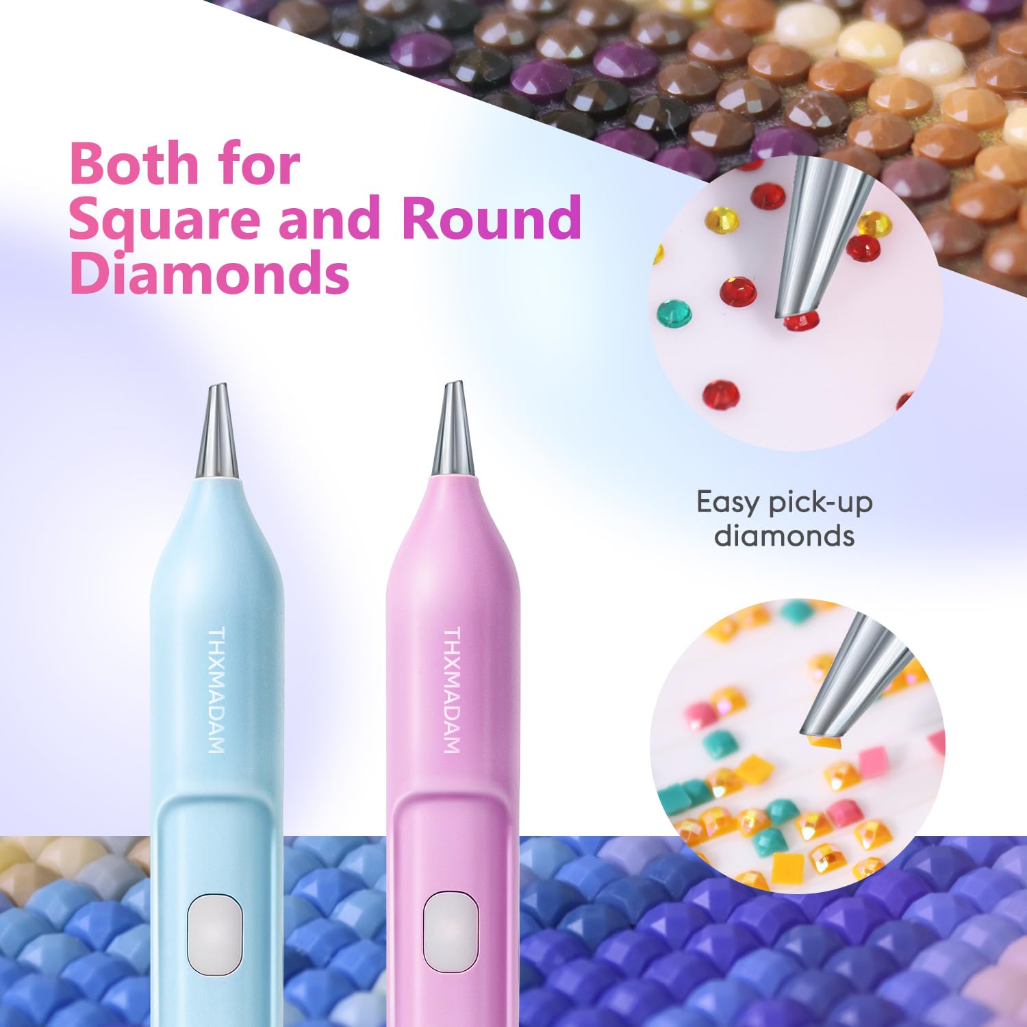 Stylo de peinture diamant électrique, stylo rechargeable sous vide, accessoires de peinture diamant, outils avec plateau de rangement, silencieux et stable Stylo de peinture diamant électrique, stylo rechargeable sous vide, accessoires de peinture diamant, outils avec plateau de rangement, silencieux et stable