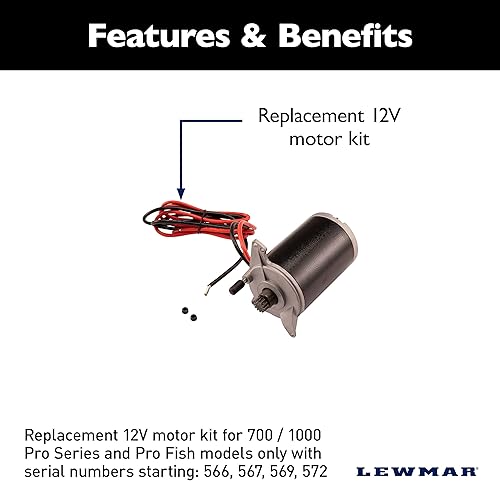 Miniatura 2 de Lewmar Kit de motor de repuesto de 12 V de 3ª generación para modelos 700/1000 de la serie Pro/Fish solo con números de serie a partir de 566, 567,