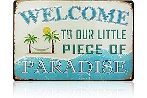 Welcome to Our Little Piece of Paradise: Delightful Poolside Welcome Sign