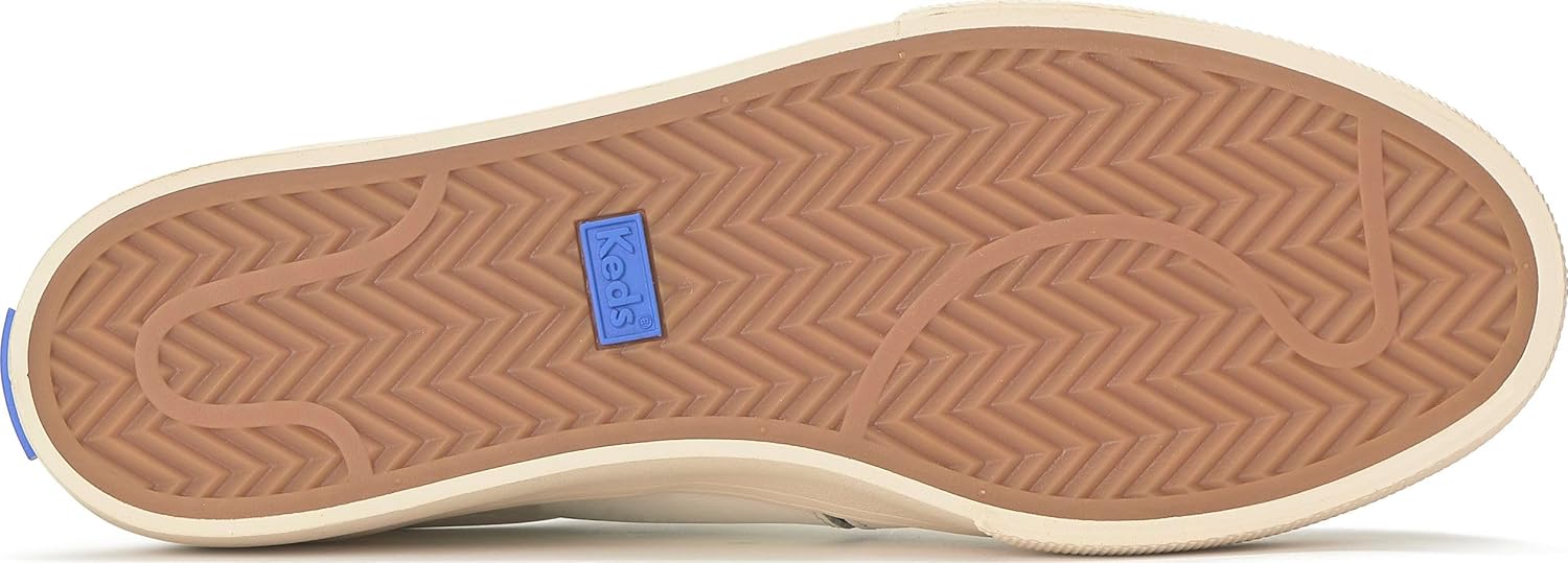 Keds Women's Jump Kick Duo Fashion Sneaker, Snow White/Chocolate Leather, 6