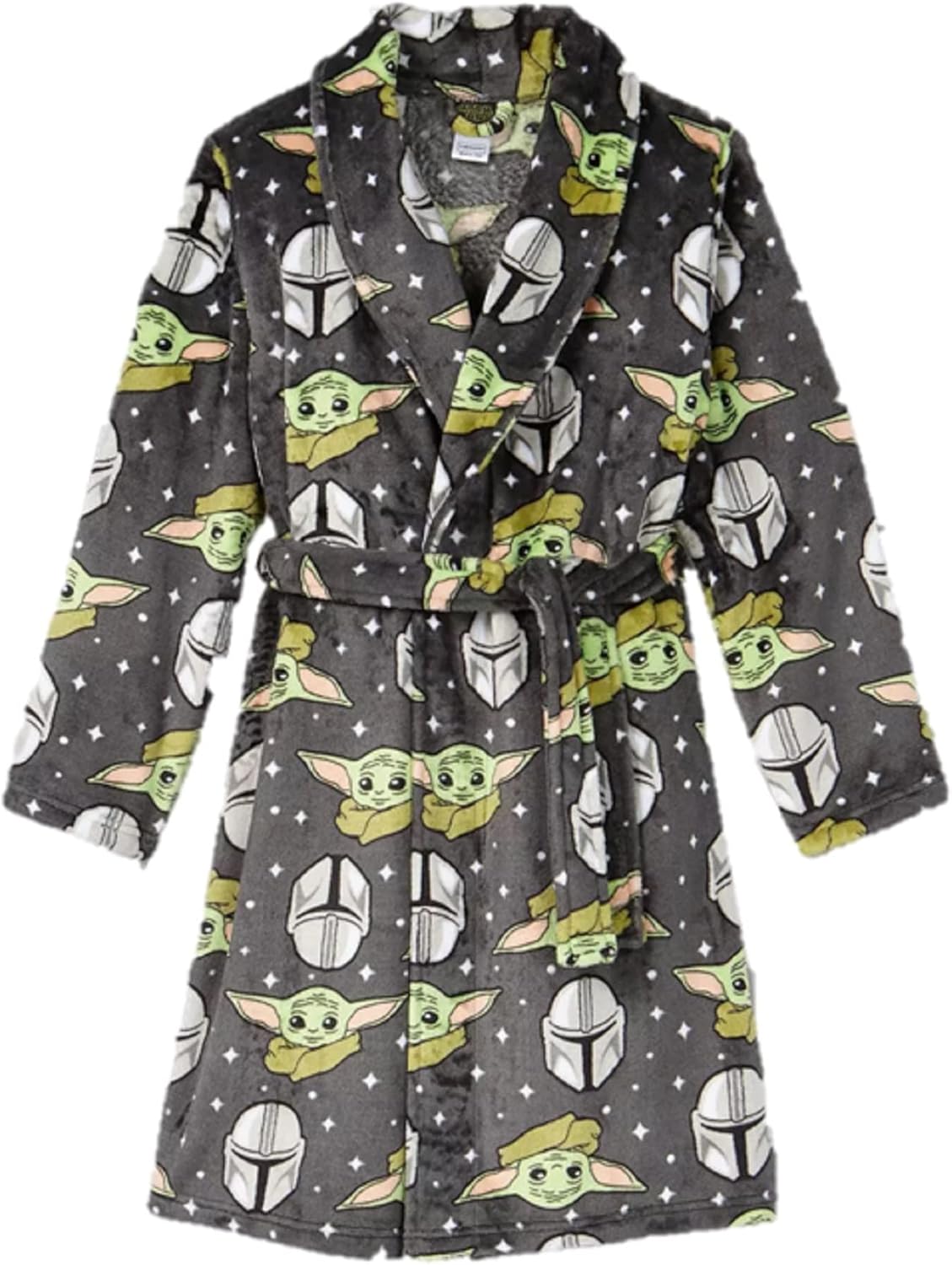 Centric Brands Boys' Star Wars Baby Yoda Robe - Gray (Medium), Green