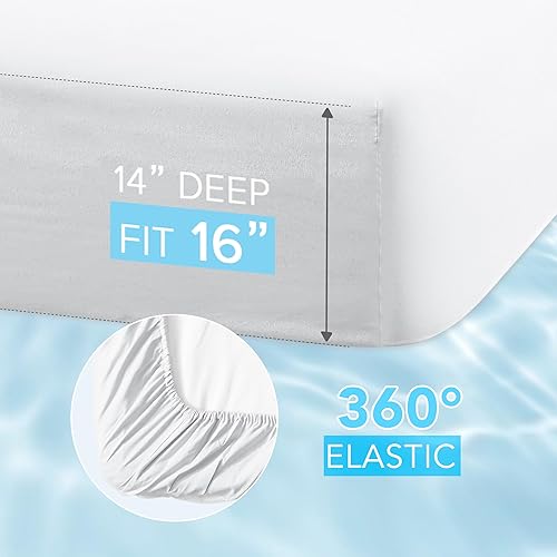 Miniatura 4 de Comfort Spaces Sábanas refrescantes Queen que absorben la humedad, suaves, resistentes al color, sábanas refrescantes para personas que duermen con