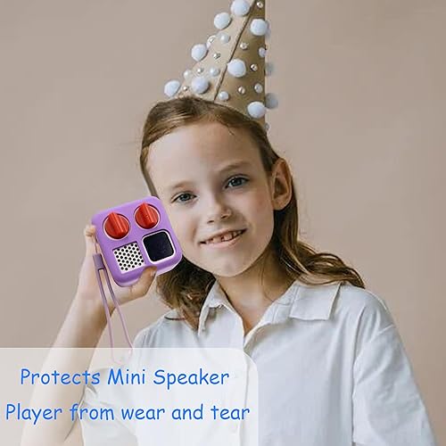 Miniatura 4 de LeoTube Funda de silicona para Yoto Mini Player, funda protectora de silicona compatible con mini altavoz Bluetooth (solo funda de silicona, máquina