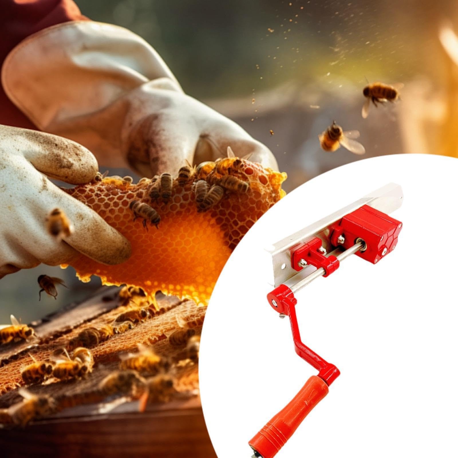 Générique Barre de Manivelle pour Extracteur de Miel, Outil D'apiculture, pour 4 Cadres