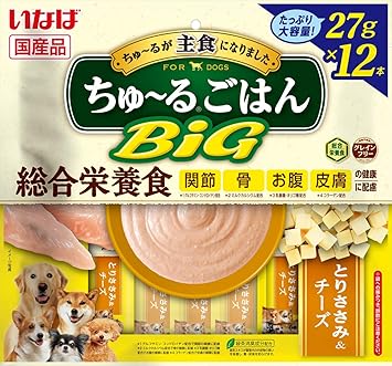 Amazon いなば ドッグフード ちゅ るごはんbig とりささみ チーズ 27グラム X 12 いなばペットフード ペット用品 通販