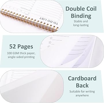 To Do List Notebook B5, Tear off Daily Planner 25cm × 17cm