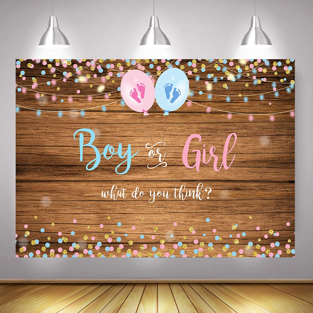 Buy Mocsicka Boy or Girl Gender Reveal Backdrop Pink or Blue Gender