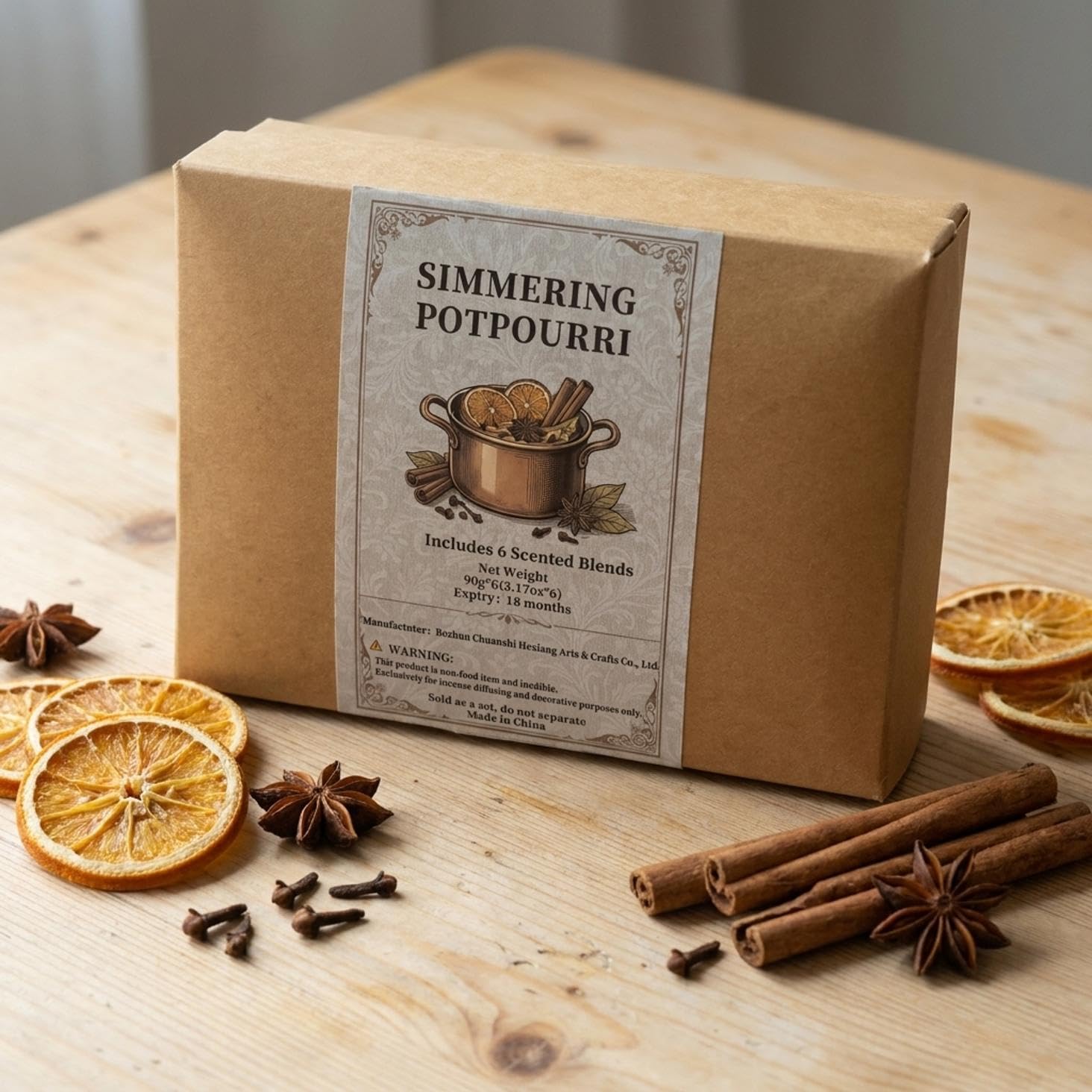 Aromatherapy Simmer Pot Blends 6 Pack Stove Top Potpourri with Natural Herbs, Dried Flowers & Spices Home Fragrance, Cozy Atmosphere & Mindful Living Gift (Set)