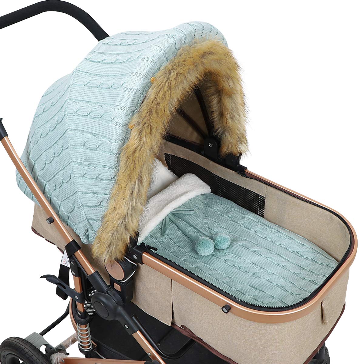 Tabpole Baby Car Seat Cover Sleeping Bag Set, Infant Baby Stroller Cover  Sleep Sack Set Newborn Infant Carseat Canopy Stroller Wrap for Baby Girls