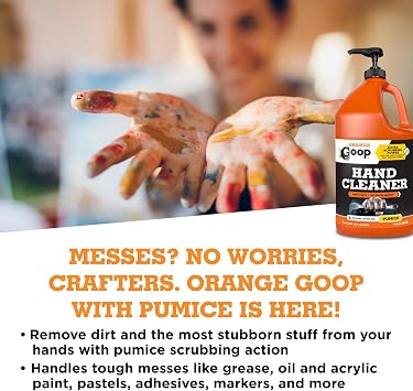GOOP Orange Liquid with Pumice Multi-Purpose Waterless Hand Cleaner - 1 Gallon Pump Bottle