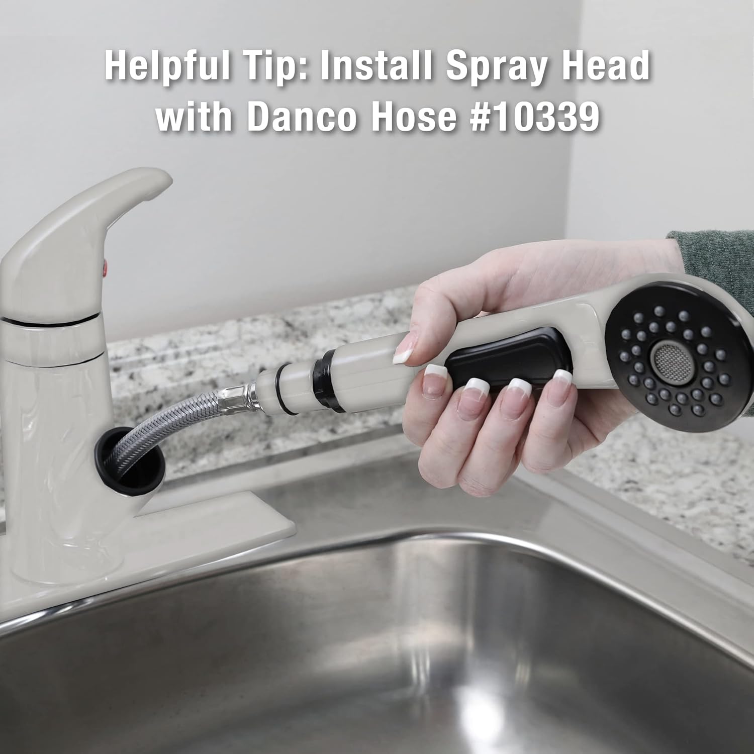 10415 Pullout Kitchen Spray Head, White