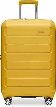 Traveler's Choice Pagosa Hardshell Expandable Luggage with Spinner Wheels, Yellow, 3-Piece Set (22/27/30)