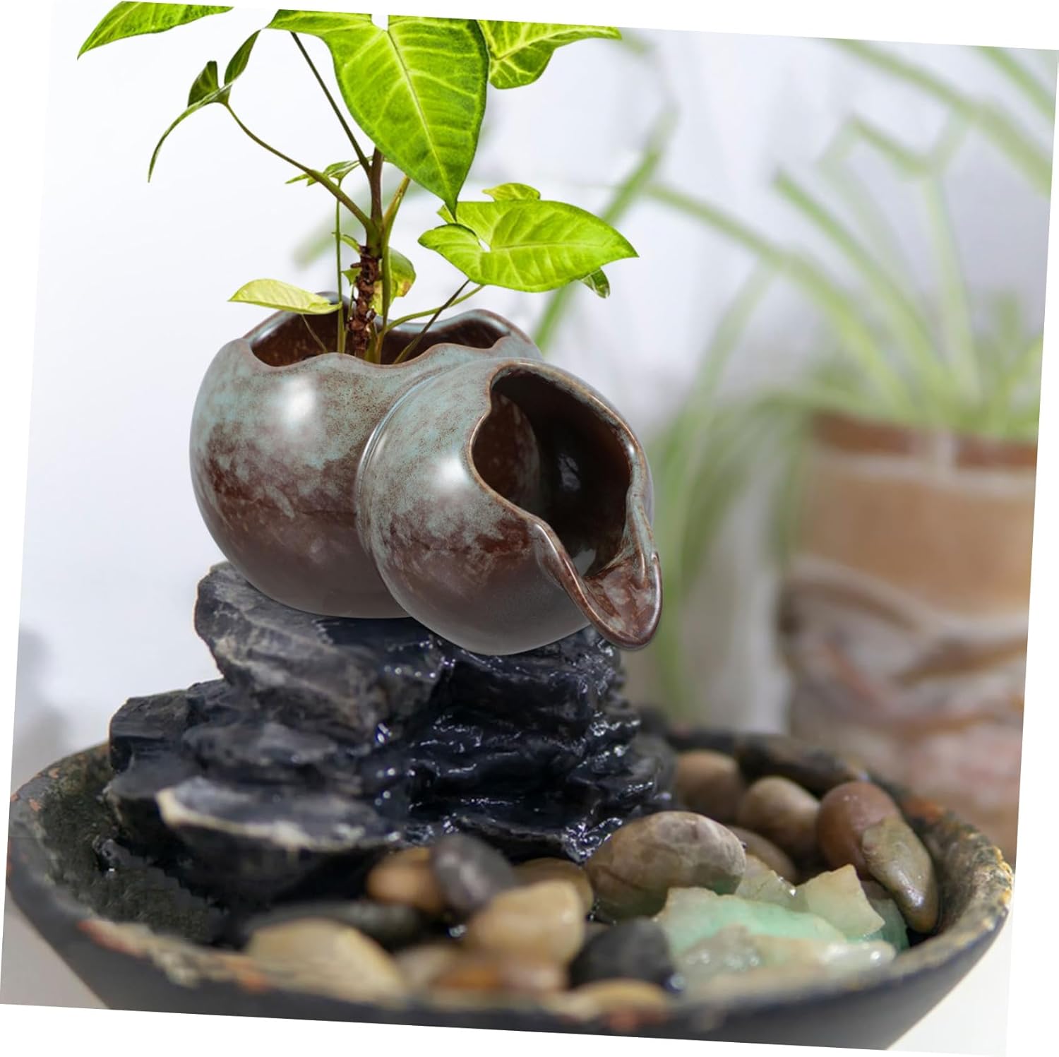 Elegant Ceramic Fountain Spitter U-Shaped Water Outlet for Desktop and Garden Fountains Smooth Steady Flow Decorative Accessory for Small Ponds and Water Features