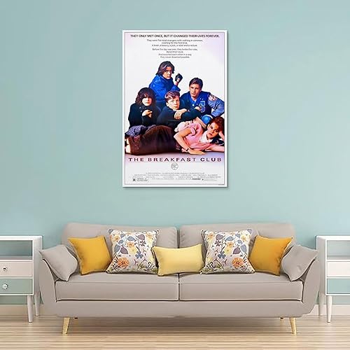 Miniatura 2 de The Breakfast Club - Póster de película para dormitorio, lienzo estético, decoración de pared, 12 x 18 pulgadas (11.8 x 17.7 in)