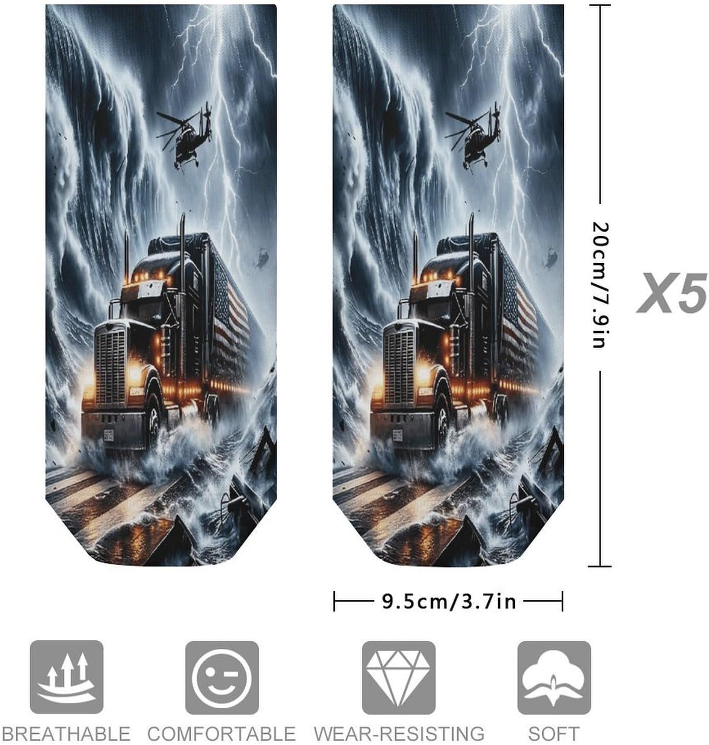 American Trucks in The Storm Ankle Sock Low Cut Socks Tube Socks for Sports