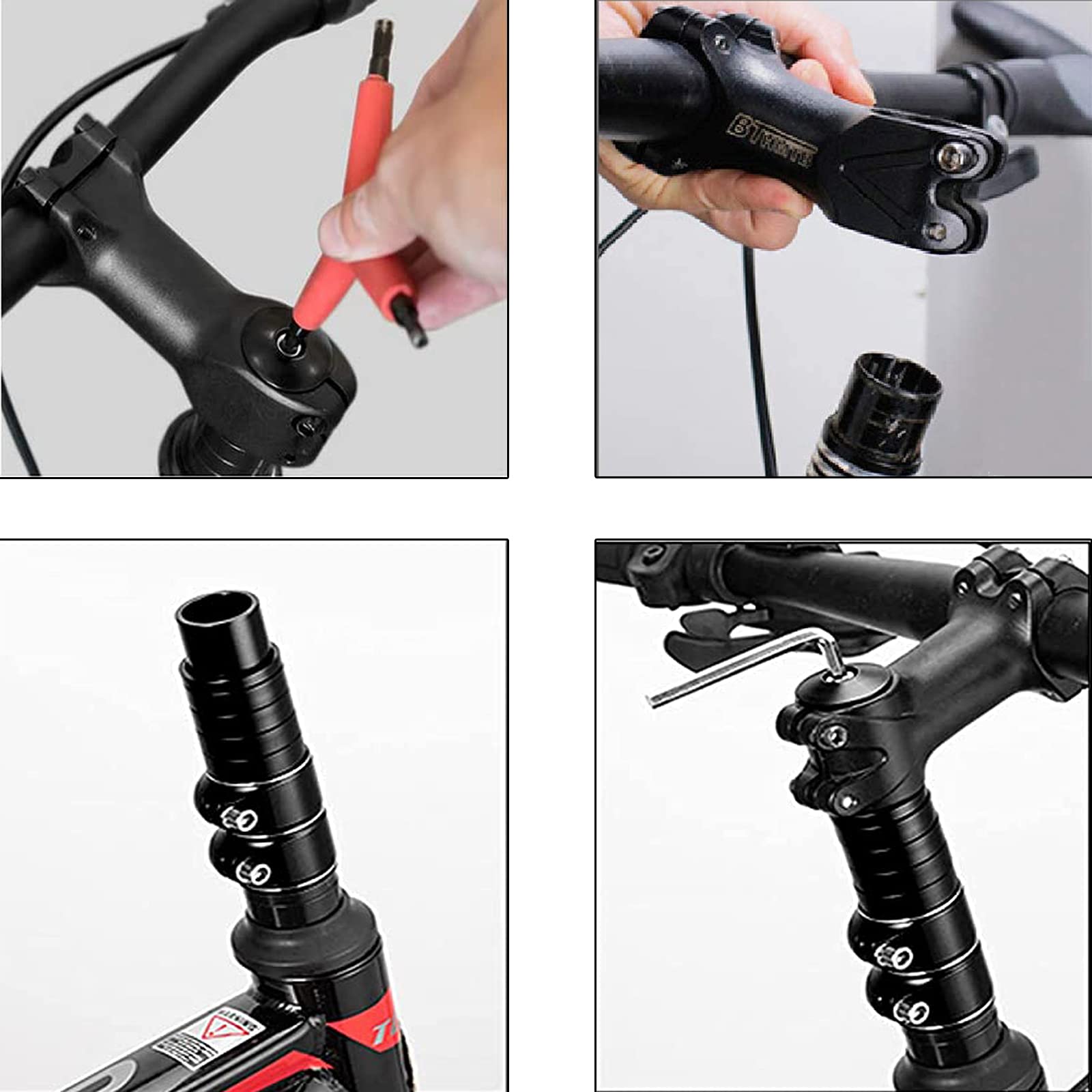 Bike Stem Riser, Handlebar Riser Extender Mount Head Up Adapter For