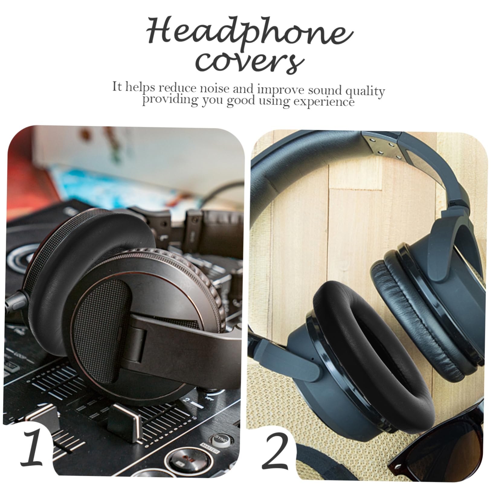 DOITOOL 5 Juegos Orejeras Auriculares Light Mat Cubierta Sanitaria del Auricular Cubiertas Antipolvo Cubierta de Almohadilla de reemplazo Almohadillas para los oídos reemplazar guardapolvo