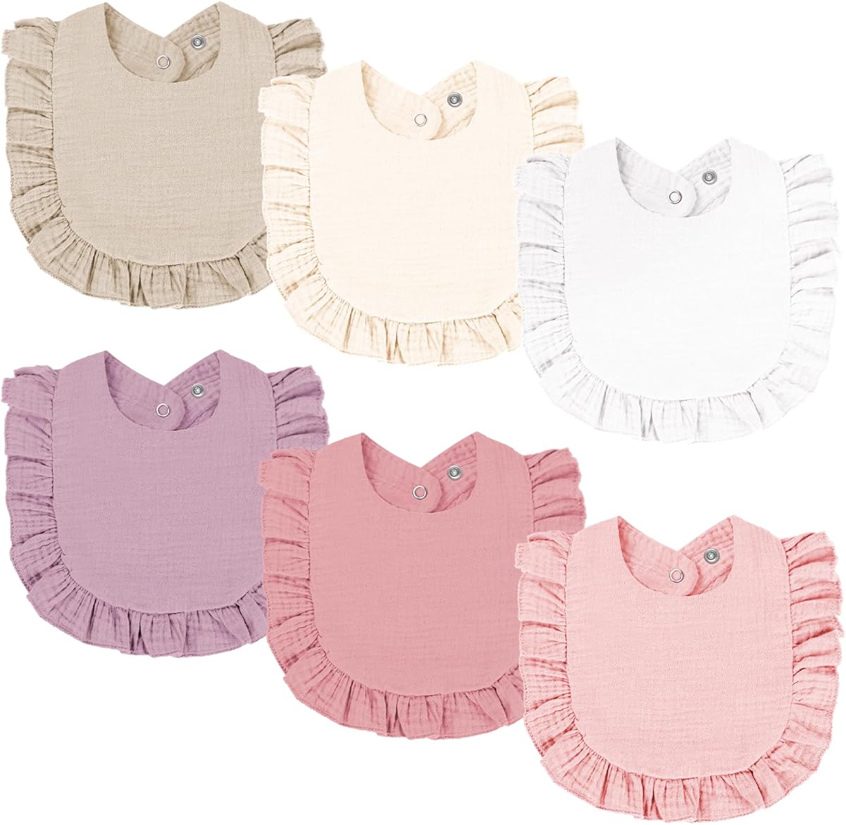Oiomniv Baberos de muselina para bebé, 100% algodón, baberos bandana, algodón suave, ajustable, unisex, recién nacido, niño pequeño para babear la dentición
