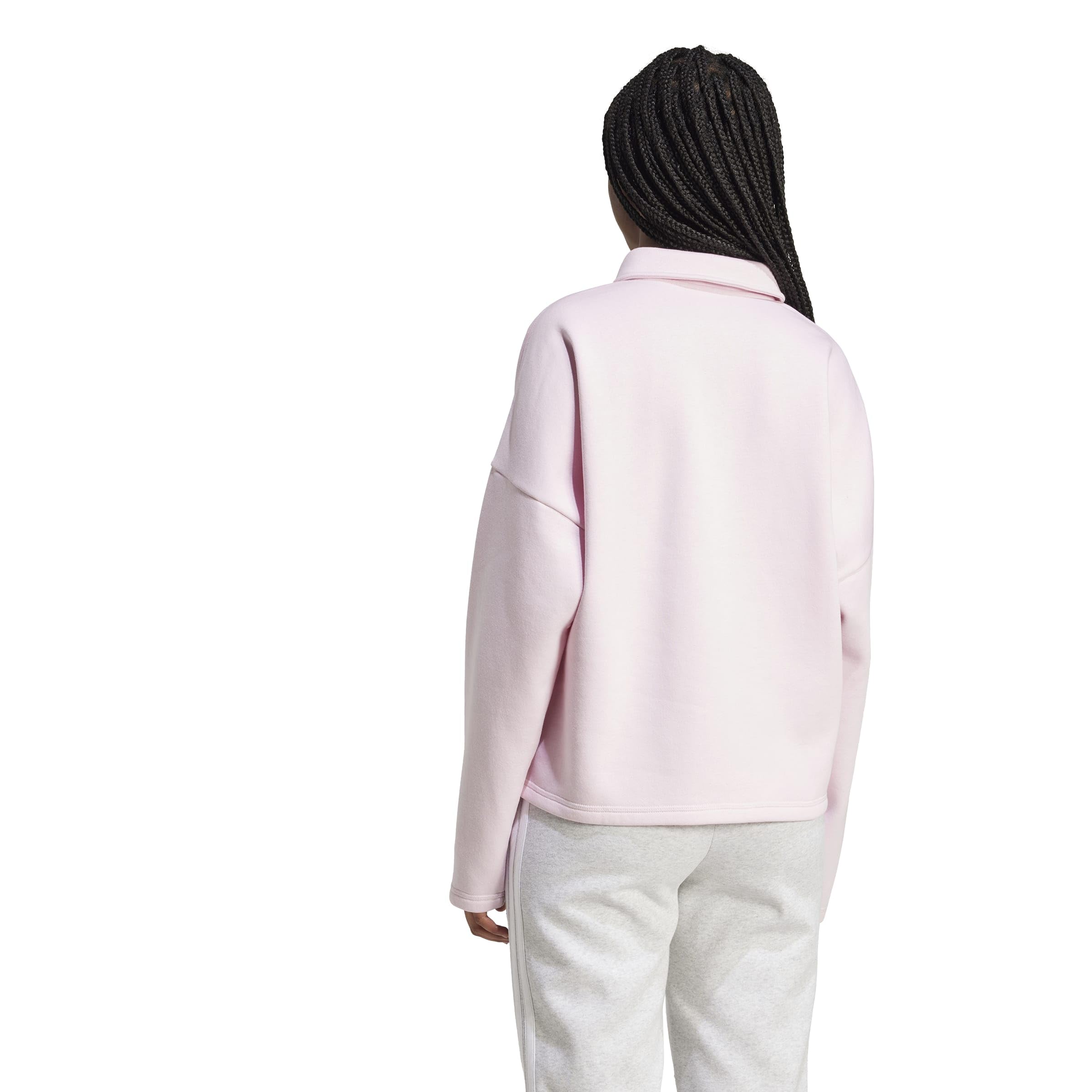 adidas Mujer Essentials Linear Fleece Polo Sweatshirt