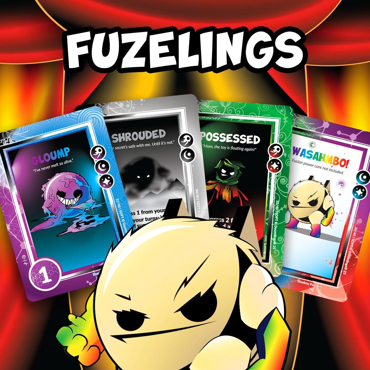 Shadow Puppets Bolster Expansion for Doomlings - Introducing 40 New Cards & Four Haunting New Species of Doomlings: Deeplings, Glitterlings, Moonlings, and Fuzelings (40 Card Bolster Pack) 7 71nRf2L2jDL. AC SL1200