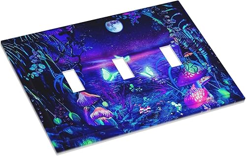 Miniatura 602 de Vista de ventana, isla tropical, playa, palmeras, cielo soleado, cubierta de interruptor de luz de palanca individual, placa decorativa de pared