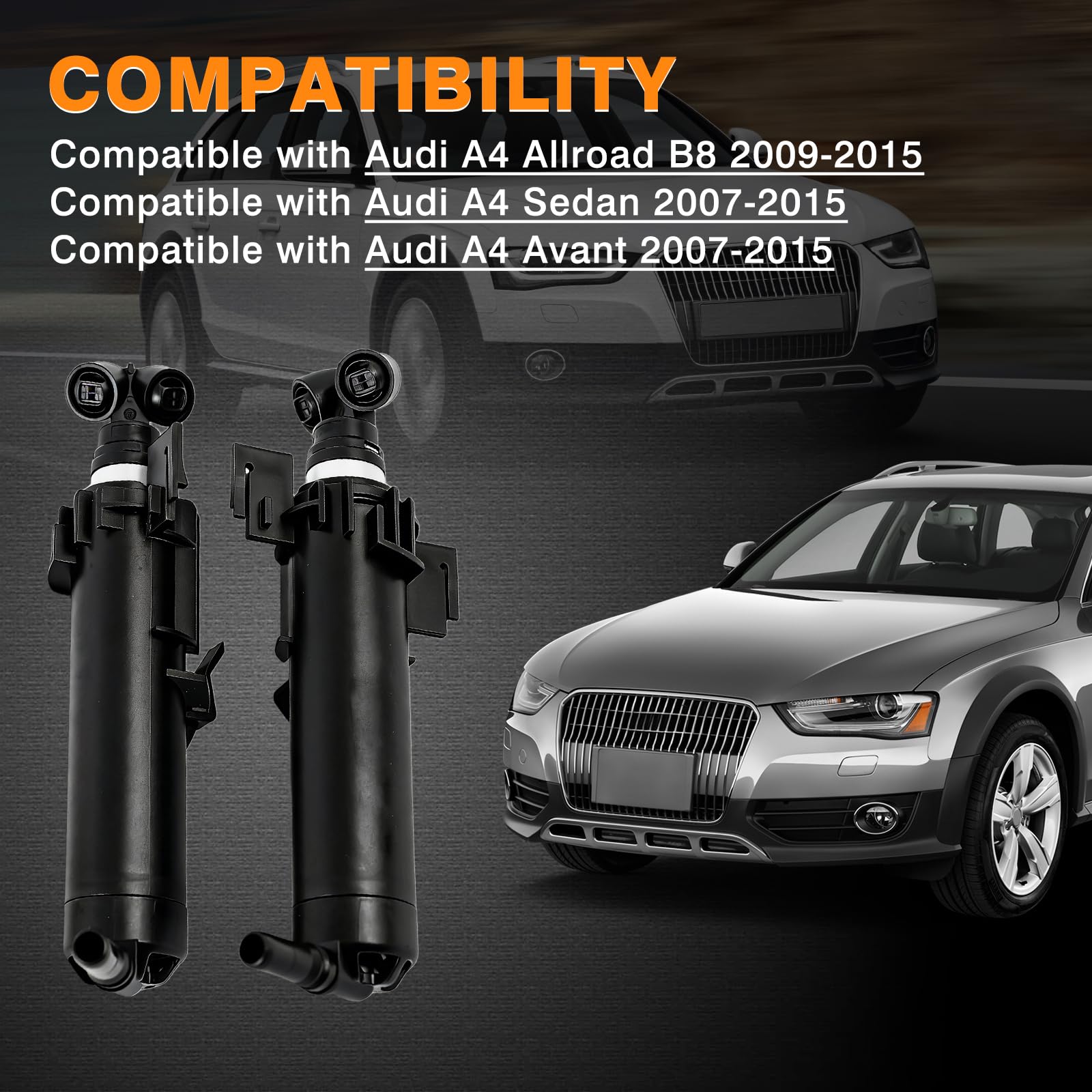 Amazon.com: RAGBUSCLE 8KD955101 8KD955102 Headlight Washer Cleaner