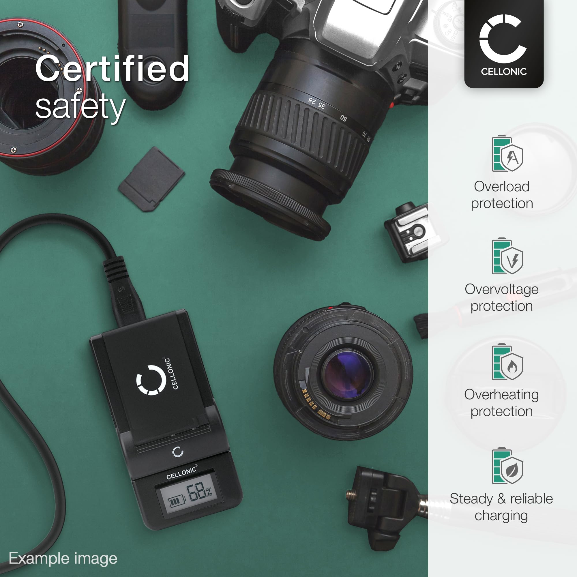CELLONIC® Ładowarka MH-27 MH-29 kompatybilna z Blackmagic Pocket Cinema Nikon Coolpix P1000 P950 A DL24-5001 AW1 1 J1 J2 J3 1 S1 1 V3 EN-EL20 -EL20a ładowarka samochodowa ładowarka do akumulatora