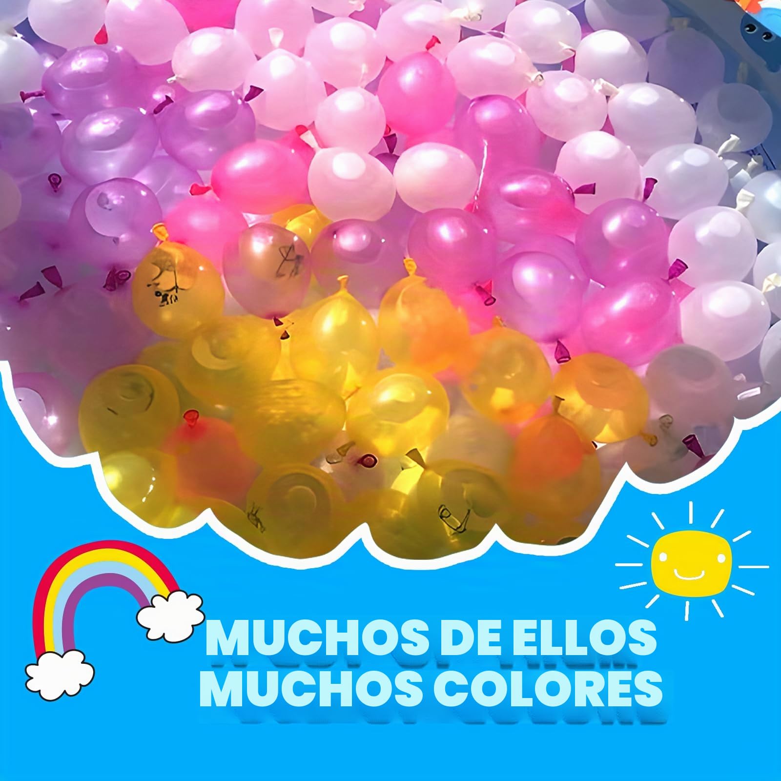 222 Globos De Agua De Colores Llenado Rápido Autosellables | Meses 222 Globos De Agua De Colores Llenado Rápido Autosellables | Meses