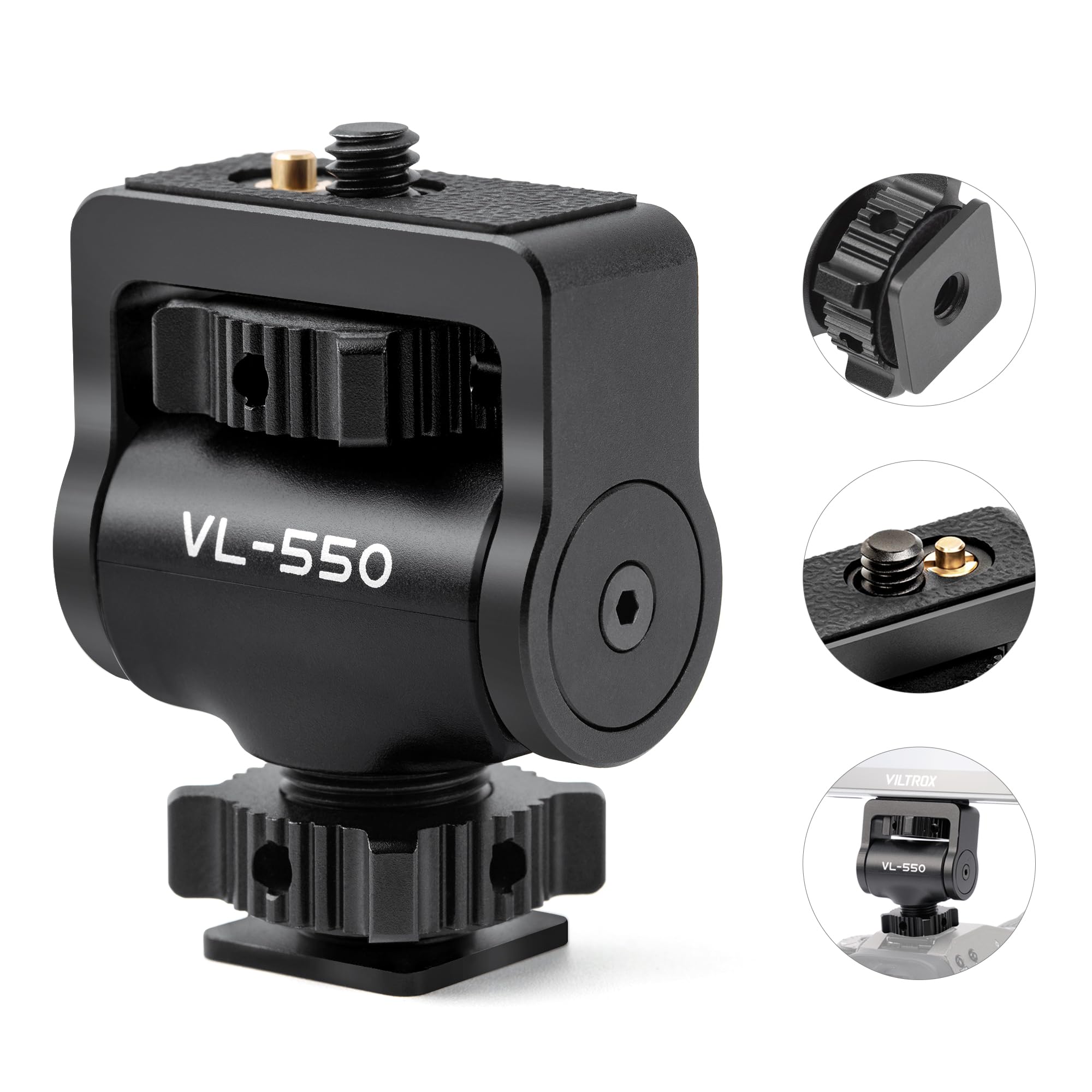 Amazon.com : VILTROX Camera Monitor Mount with Cold Shoe, 1/4